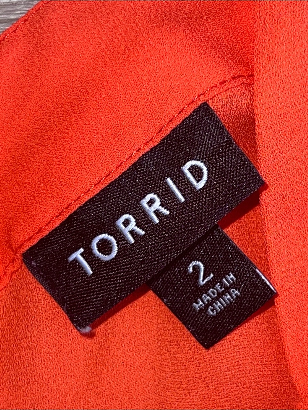 Torrid Women’s Orange Tank Top Chiffon Sleeveless Blouse Plus Size 2 2X - Picture 4 of 6